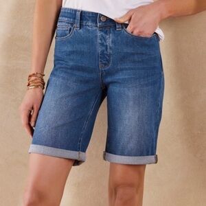 24. Soft Surroundings The Ultimate Denim Pull On Relaxed Shorts in Kinley Wash